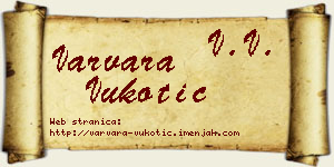 Varvara Vukotić vizit kartica